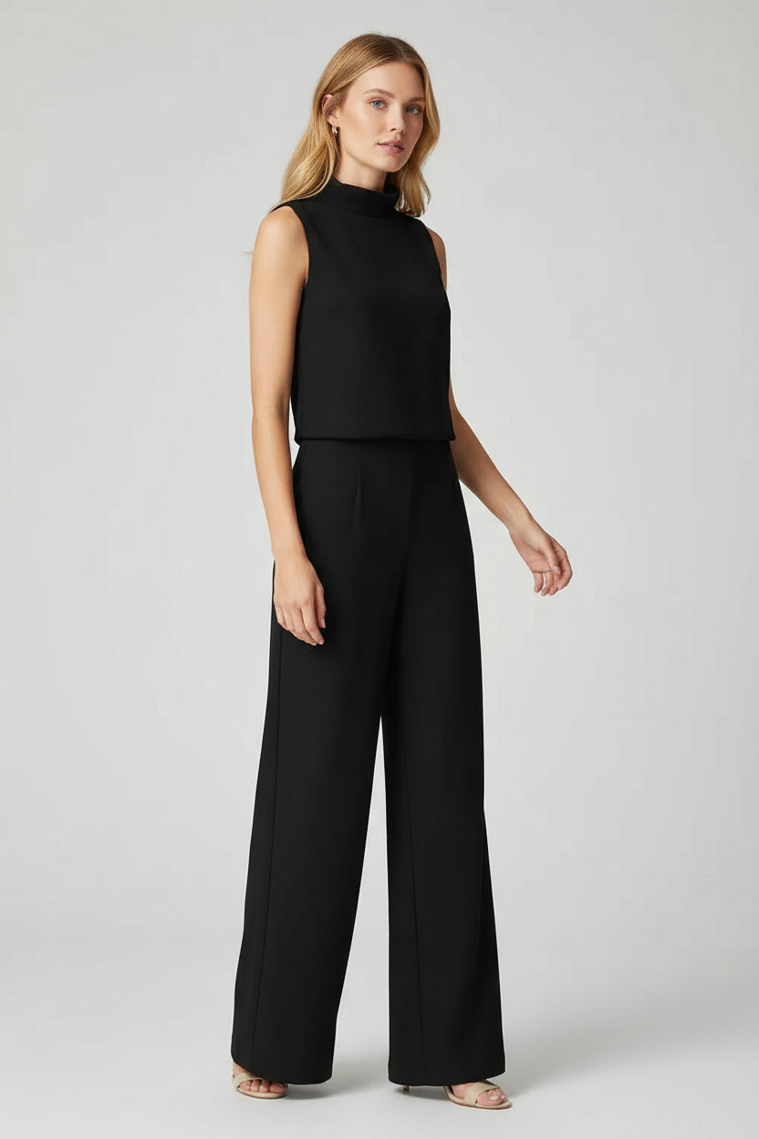 Jumpsuit Zomer – Mouwloos, Wijde Pijp | Apricot, Zwart, Blauw, Rood
