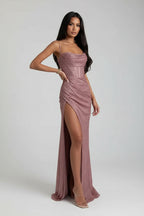 Glamour Avondjurk Dames | Pailletten | Hoge Split | Gala Afstudeerjurk