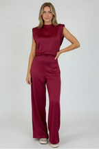 Satijn Jumpsuit | Halter Nek | Rugdecolleté | Wijde Pijp | Zomer 2025