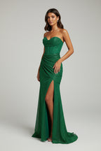 Glamour Avondjurk Dames | Pailletten | Hoge Split | Gala Afstudeerjurk