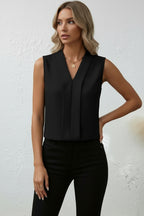 Mouwloze Vest Top | V-hals | Lente Zomer | Wit Zwart Geel