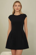 Mouwloze Mini-jurk Dames | Slanke Pasvorm | Hoge Taille | O-hals